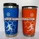 300ml double wall rubber coated beer tumbler (HY-A065 with color logo design))