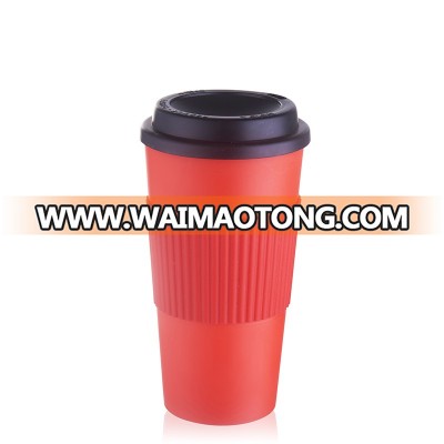 Fashionable Insulated Double Wall Plastic Travel Mug