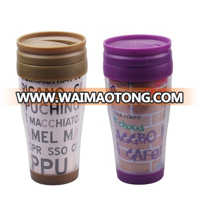 Portable Paper Insert Replaceable Platic Bottle Coffee Mug